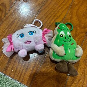 WHIFFER SNIFFER Bubble Gum Christmas Tree Bundle of 2 Keychain Stuffed Toy Kid's